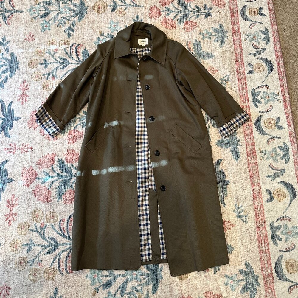 (SOLD) SEZANE Clyde Coat in Dark Green / Khaki, in size FR 34 / US 2